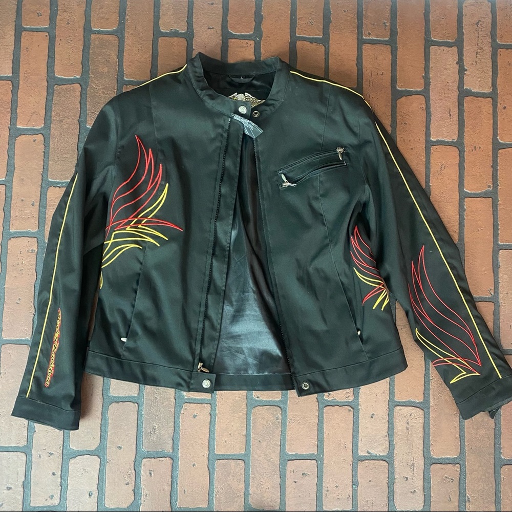 HD Pin Striping Master Harley Davidson Motorcycle Shell Jacket Women’s Large